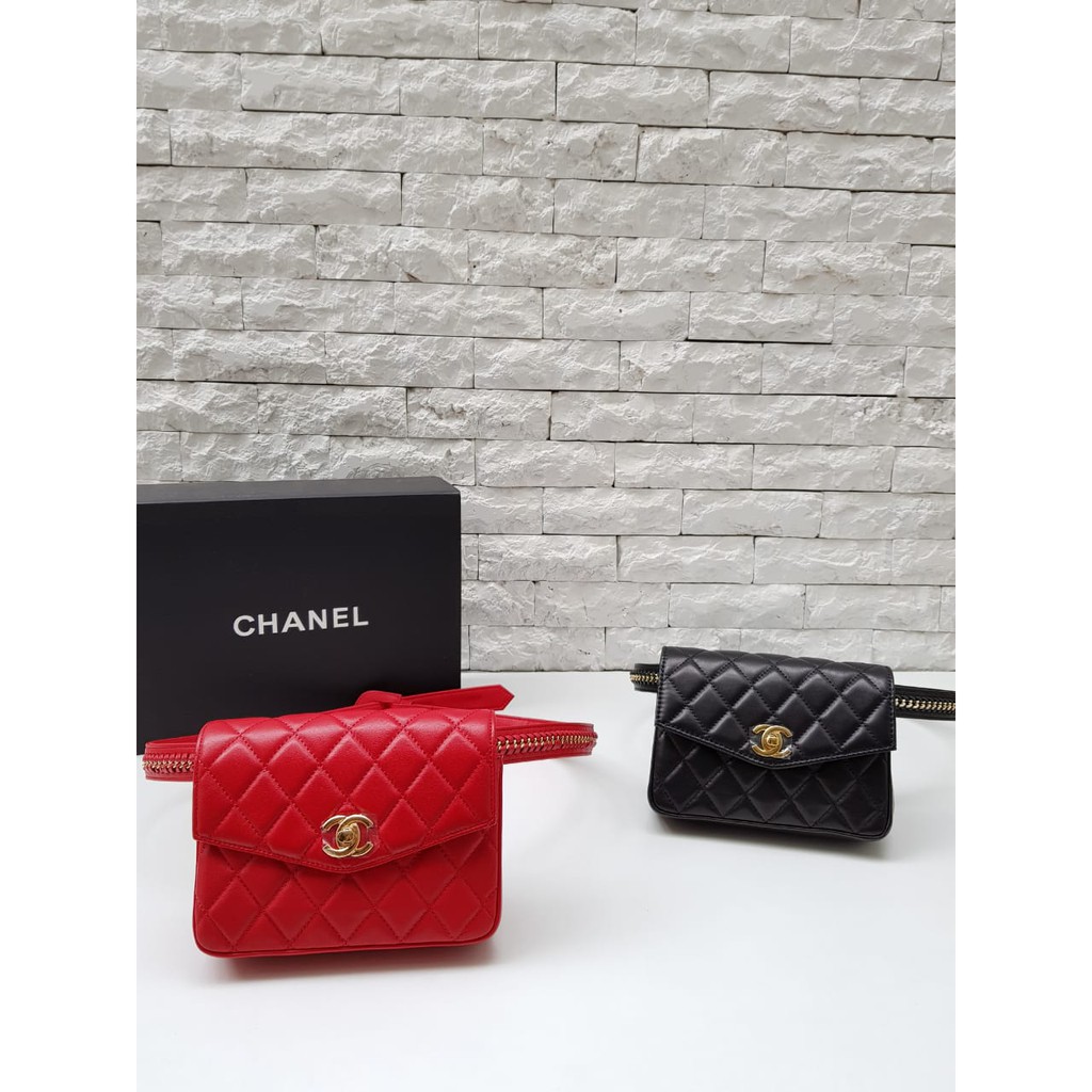 NEW 13 - TAS PINGGANG WANITA CH VINTAGE WAIST BAG