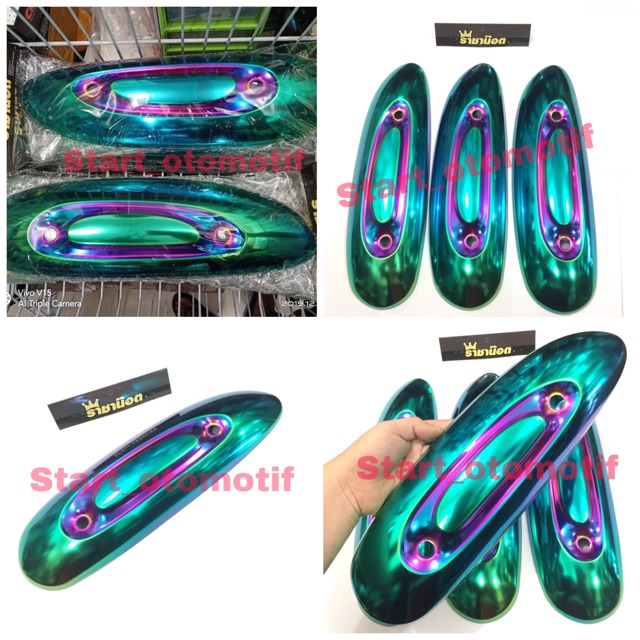 Tameng knalpot scoopy rainbow atau tameng knalpot scoopy green hijau