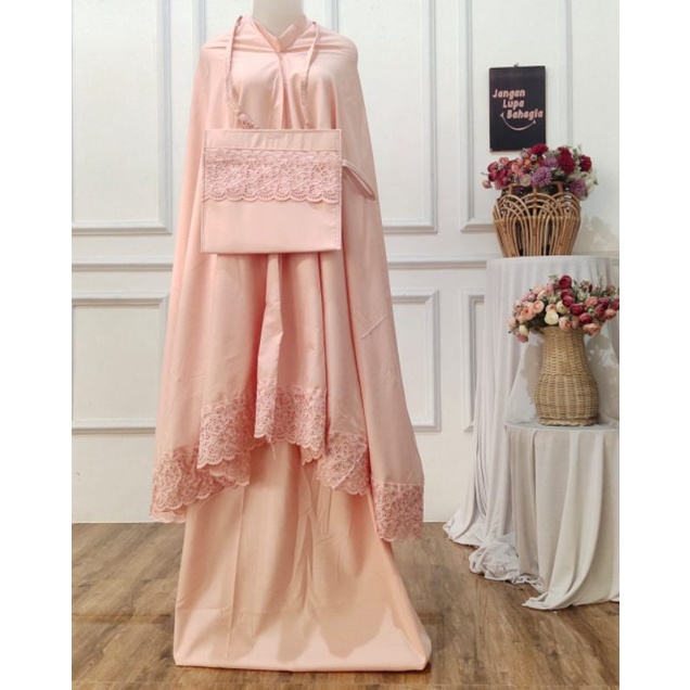 Mukena siti khadijah dewasa jumbo mukenah khadijah original free tas