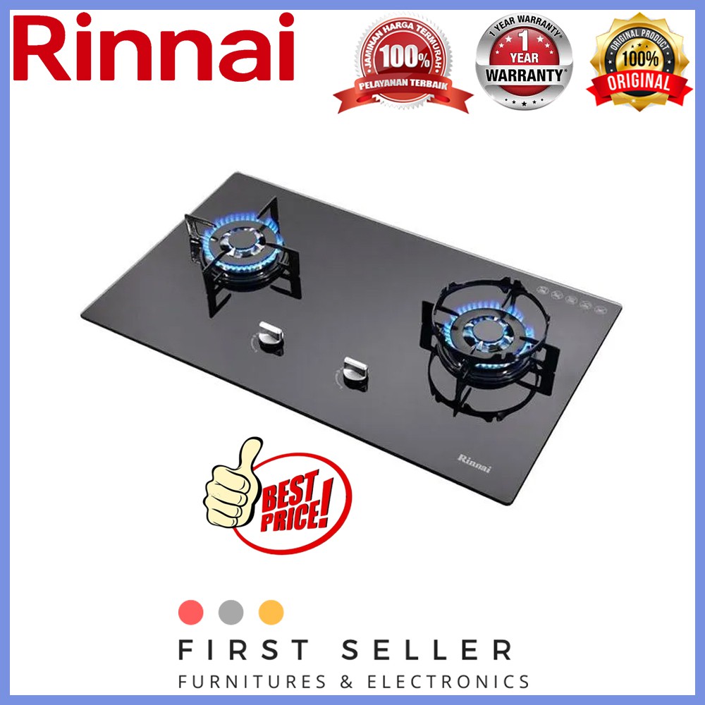 Rinnai RB712NGB Kompor Gas Tanam [2 Tungku] ORIGINAL 100% TERMURAH !