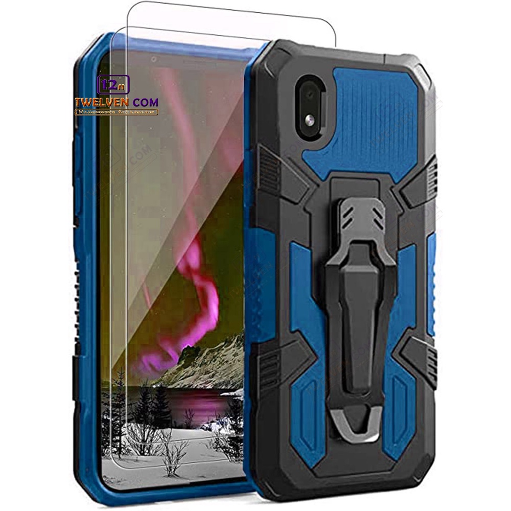 Case Shockproof Samsung M01 Core Armor Hardcase Stand Clip