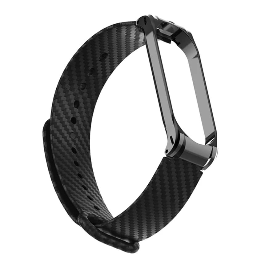 [BEST] STRAP TALI JAM TANGAN - RUBBER CARBON BAND - FOR MI BAND 3 4