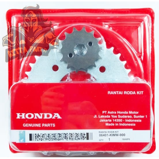 GEAR SET + RANTAI ASLI ORIGINAL HONDA AHM KWW KUALITAS ORIGINAL BLADE NEW BLADE REVO ABS REVO FIT