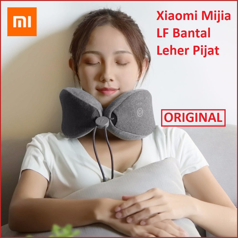 Xiaomi Mijia LF Bantal Leher Pijat U Shape Neck Pillow Relaxation Massage with Bag - LF-TJ001 - Gray