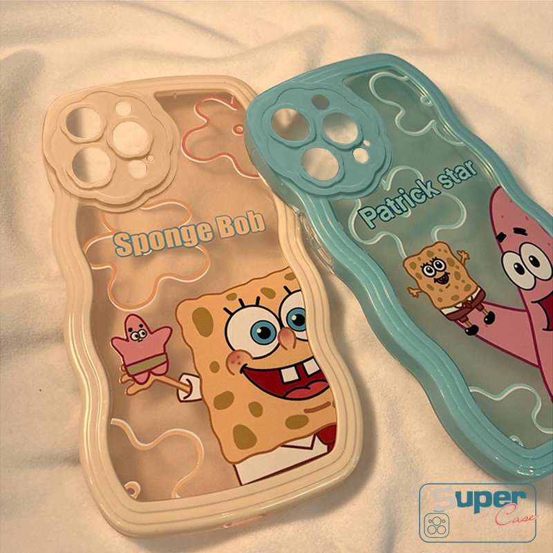 Soft Case Motif Kartun SpongeBob Patrick Star Flower Untuk iPhone 11 13 12 Pro MAX 6 6s 7 8 Plus XR X XS MAX SE 2020