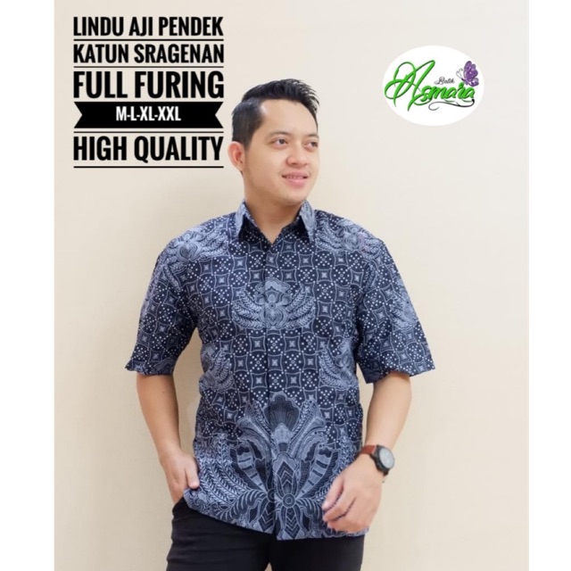 LINDU AJI PENDEK Full Furing Katun Halus Size S-XXL High Quality
