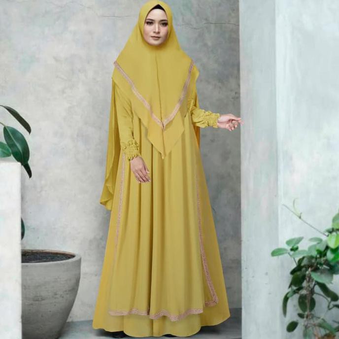 GAMIS PREMIUM HUMAIRA GOLD SYARI BAJU MUSLIM EXCLUSIVE TERBARU ORI GLM