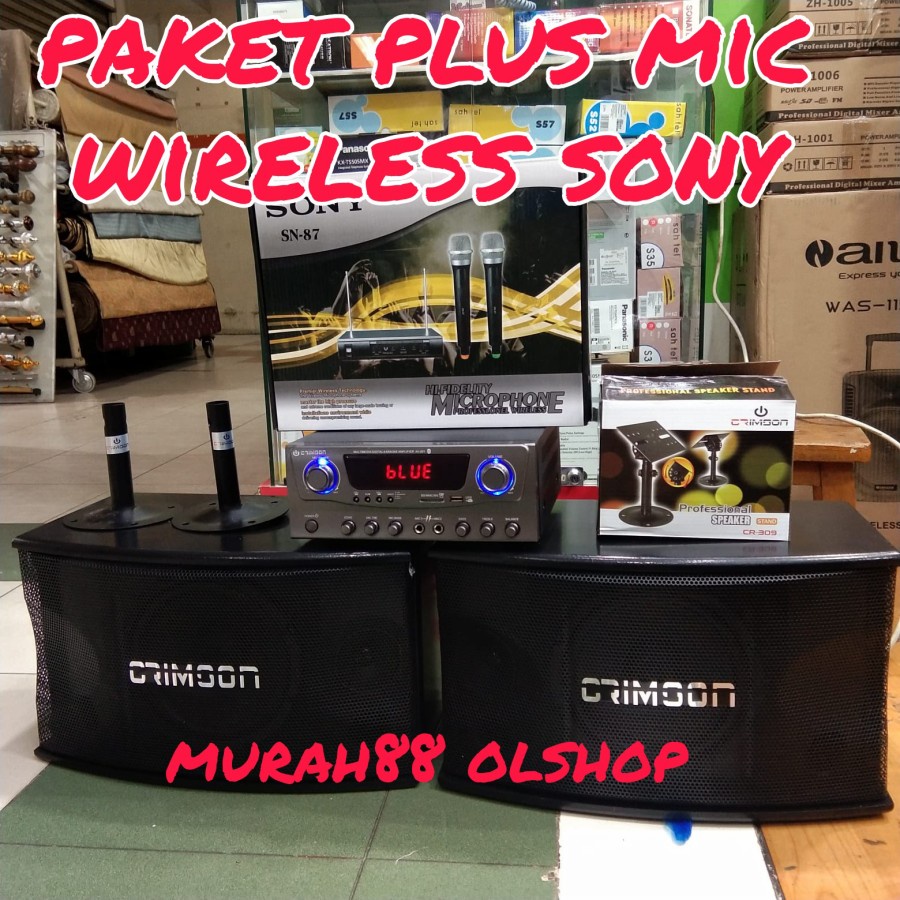 PAKET SOUND SYSTEM KARAOKE CRIMSON CR 303 free bracket bluetooth paket lain cek dikolom variasi