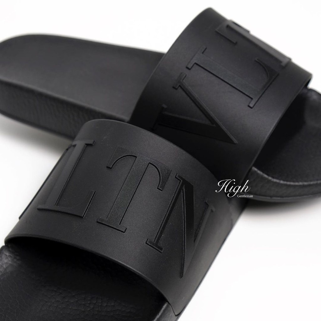 VLTN Slides Black/Black 100% Authentic