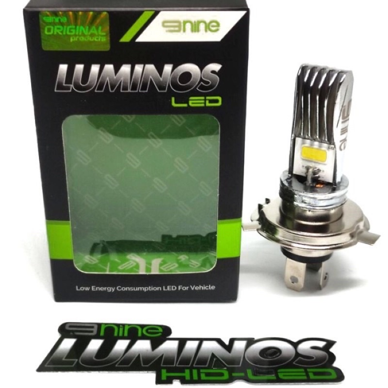 Lampu Utama LED Motor Mobil H4 COB 9Nine Luminos AC DC