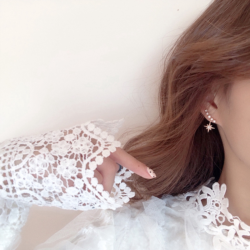 Anting Zirkon Gaya Korea Untuk Perhiasan Wanita
