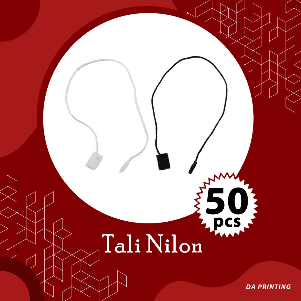 

[DA PRINTING] Tali Nilon Harga Ekonomis/ Tali Nilon isi 50pcs/ Tali Hangtag Murah