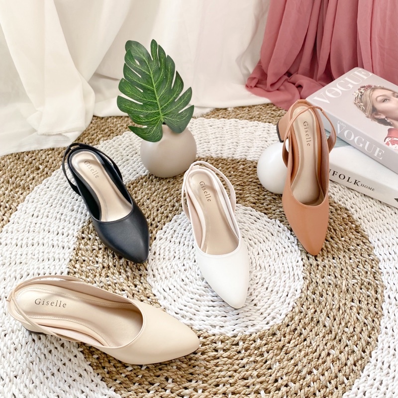 Giselle Colls - Evelyn Slingback Heels Wanita 5 cm-1