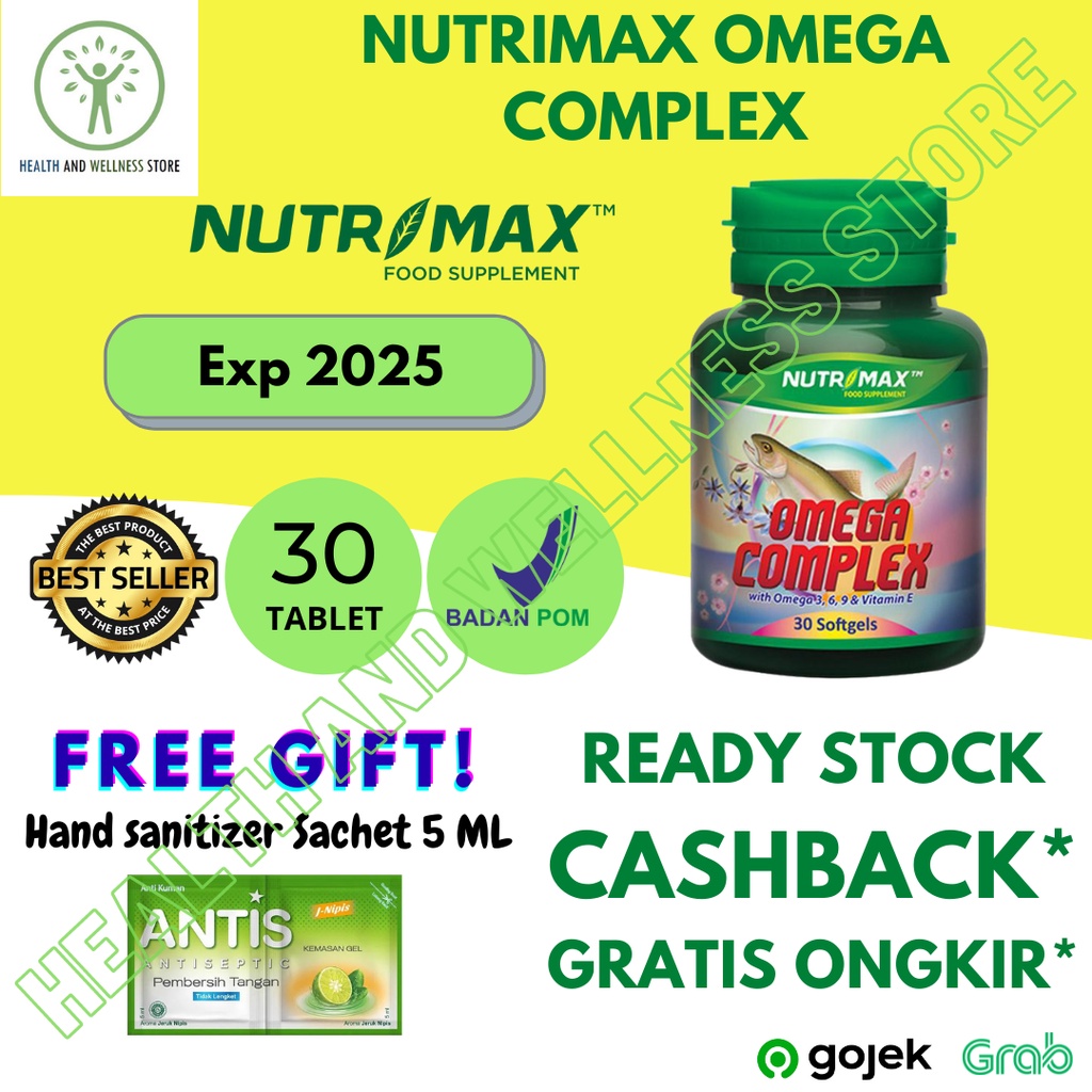 Jual NUTRIMAX OMEGA COMPLEX OMEGA KOMPLEX 30 TABLET MINYAK IKAN
