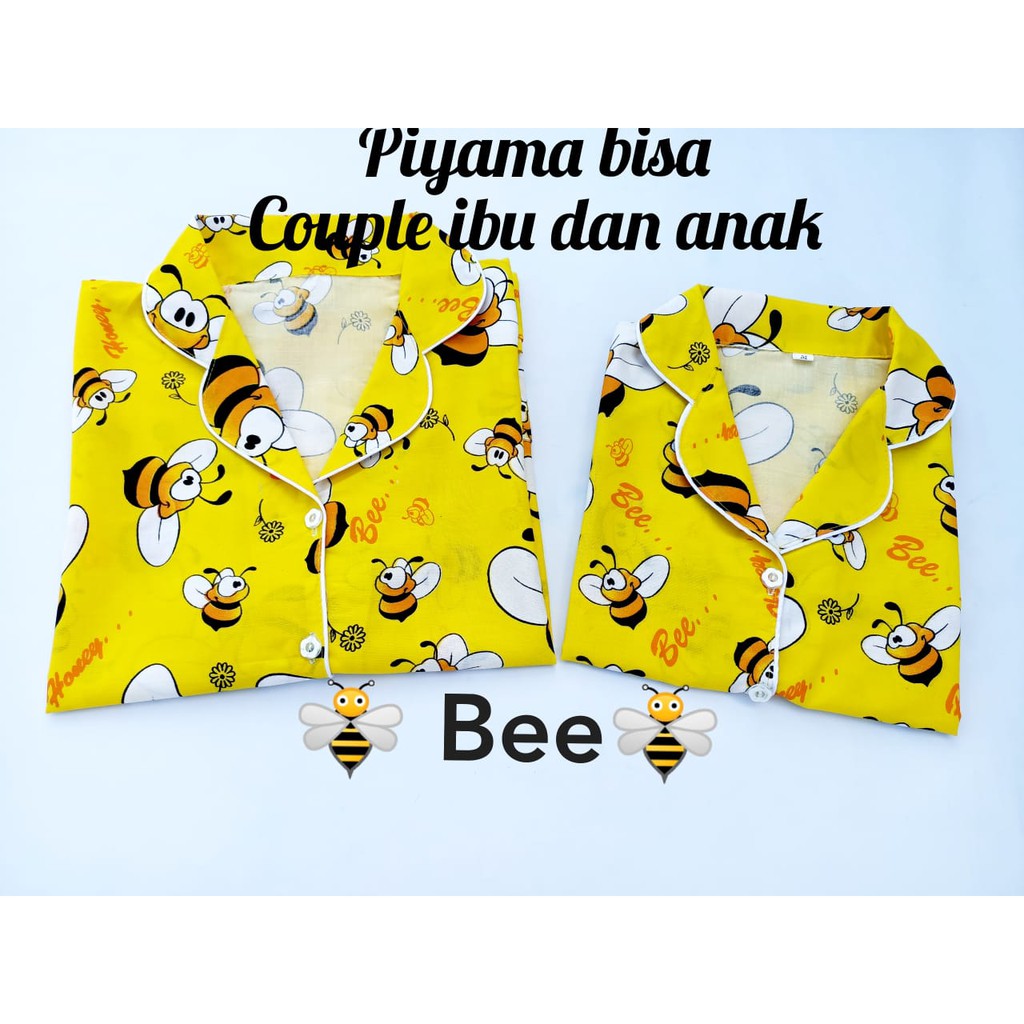 Piyama Baju Tidur Bisa Couple Ibu Dan Anak Motif BEE