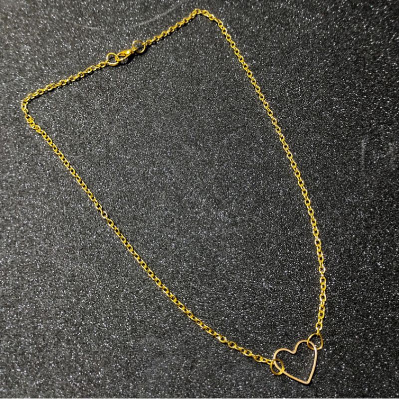 Kalung Korea Klavikula Rantai Love Hati Charm Korean Necklace