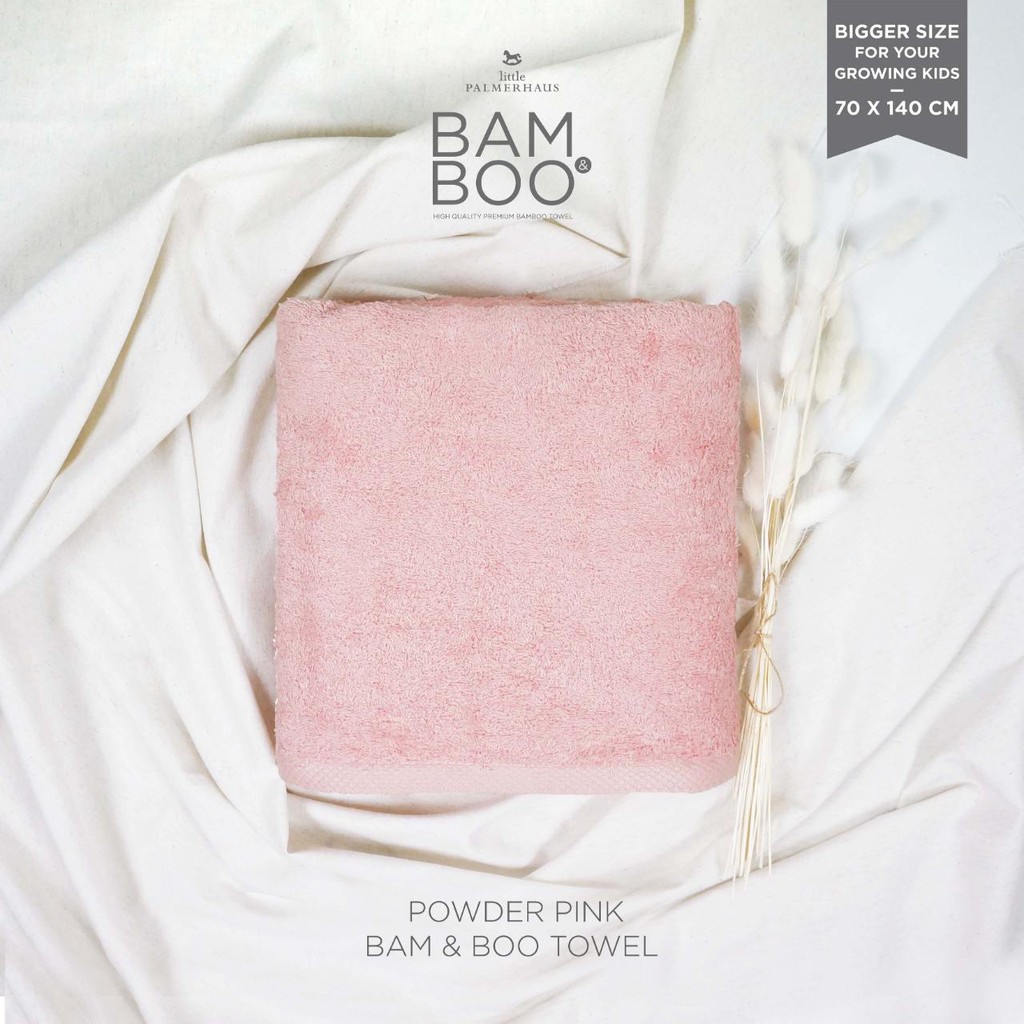 Little Palmerhaus Bamboo Kids Towel 70x140cm Handuk Anak-powder pink