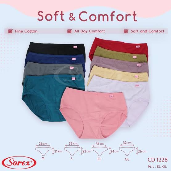 Celana Dalam Wanita Sorex 1228 Soft Comfort