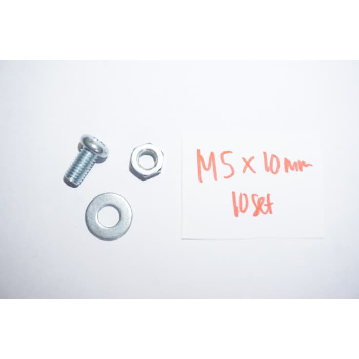 Set Baut Mur Ring M5 x 10 ( JP 5x10 ) 10set