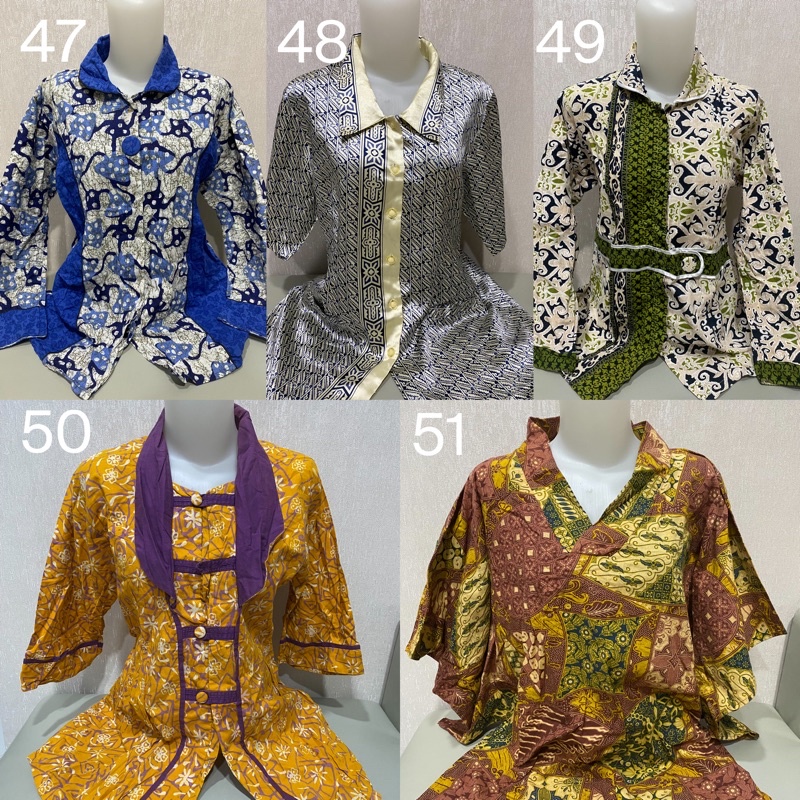 Kemeja Blouse Batik Wanita Branded Preloved New #004