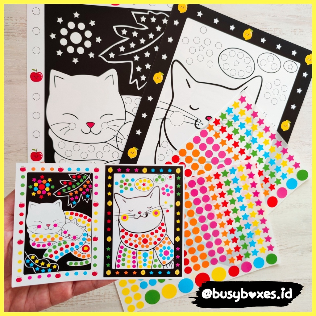 [busyboxes.id] Mainan Edukasi Menempel Sticker seri kucing