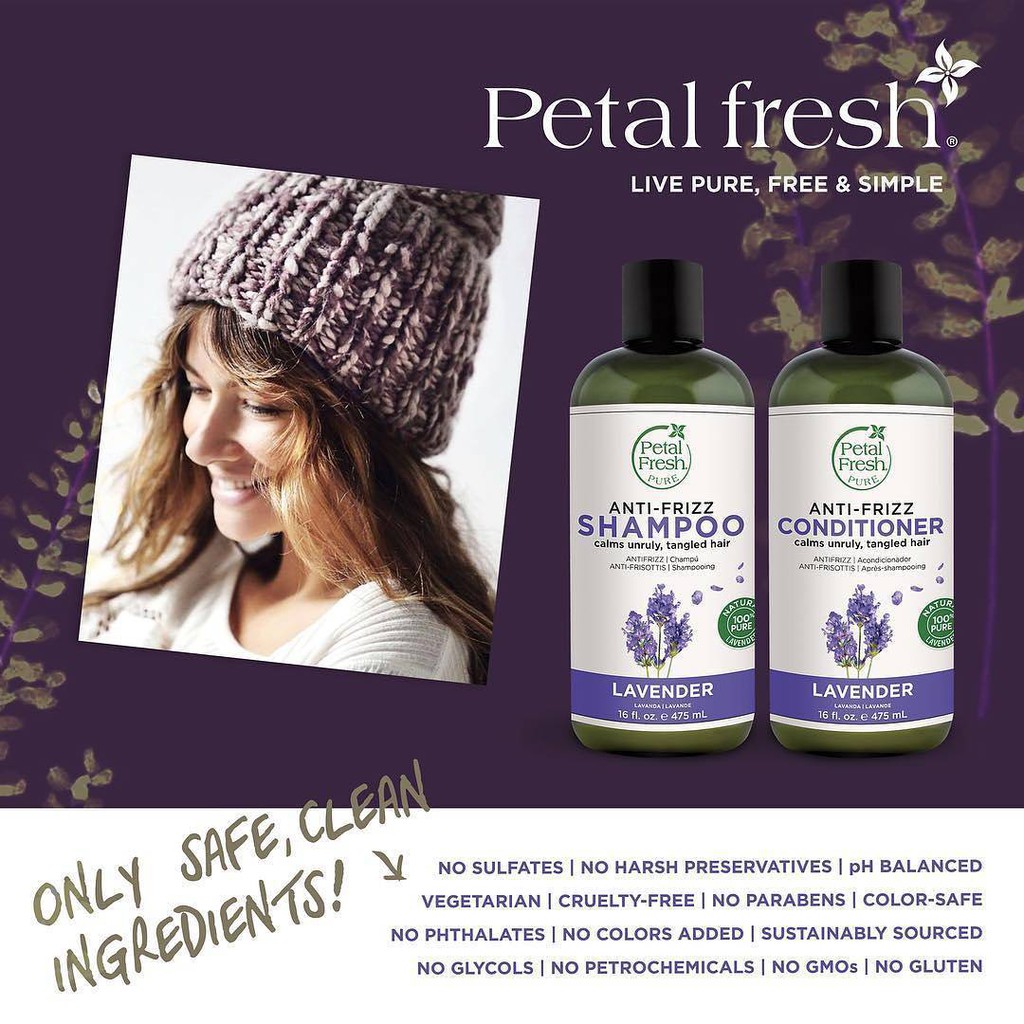 Petal Fresh Pure Shampoo/Conditioner(Lavender/Tea Tree/Rosemary/Seaweed/Rose/Grape)(475ml)