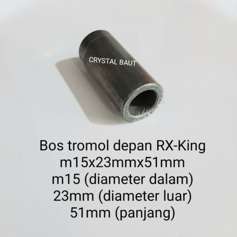 CB Bos Tromol Depan Rxk Diameter Lobang M15 x Panjang 51 Muli