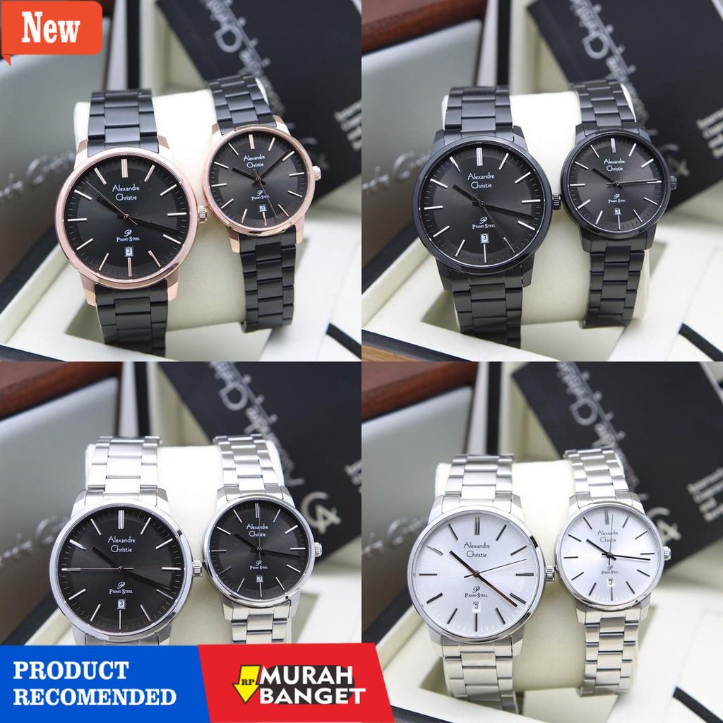 Jam tangan couple terbaik- Alexandre christie couple ac 1007 ac 1014 ac 1027 couple primo rantai ori