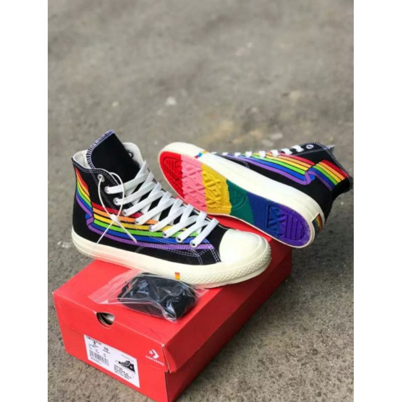 SEPATU CONVERSE HIGH70s X RAINBOW PELANGI MIRROR PK 1:1 ORIGINAL BNIB MADE IN VIETNAM