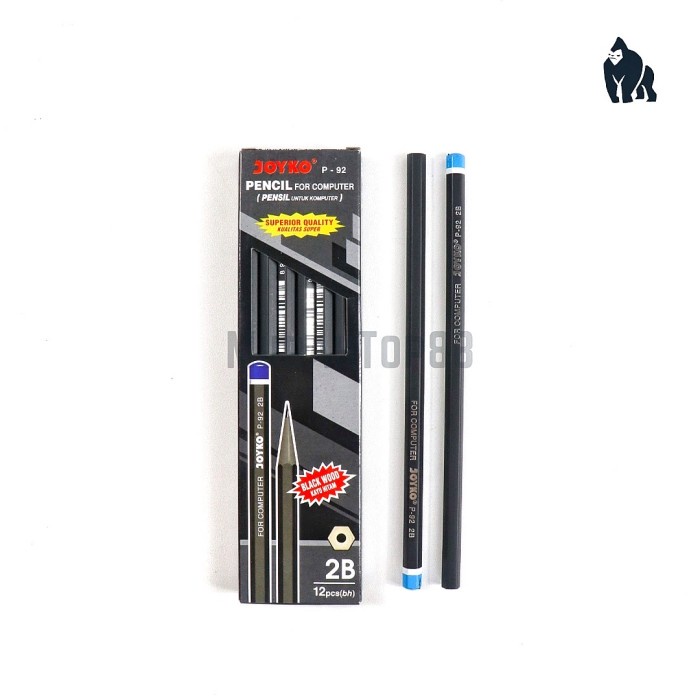 

Hemat [12 Pcs] Pencil 2B Joyko P-92 Hitam / Pensil Kayu Komputer Ujian Lusin Bagus