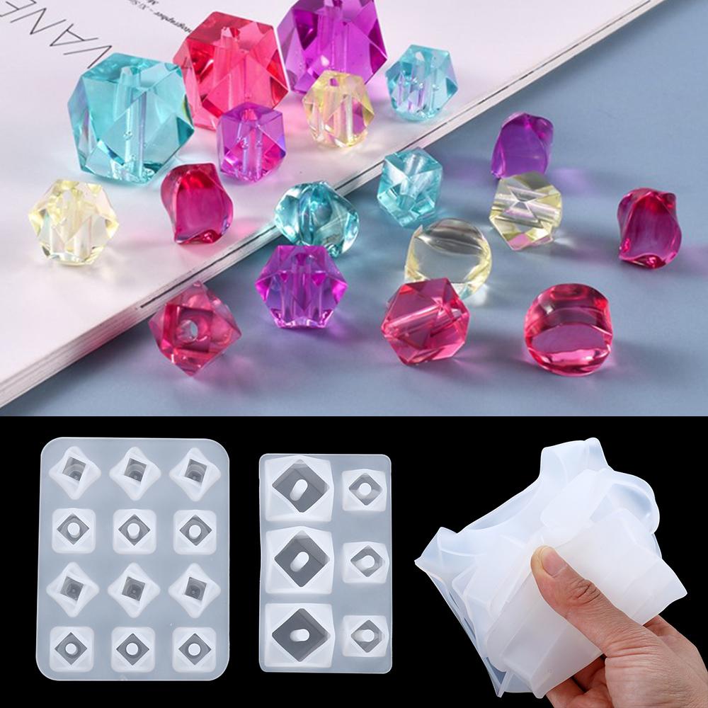 R-flower Diamond Beads Cetakan Silikon Liontin 3D Epoxy Resin Membuat Perhiasan Alat