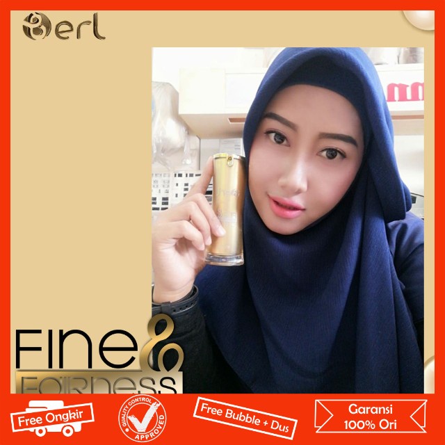 B Erl Foundation Make Up Poundation Bedak Foundation Base Make Up Full Coverage Fine &amp; Fairness Cream Berl