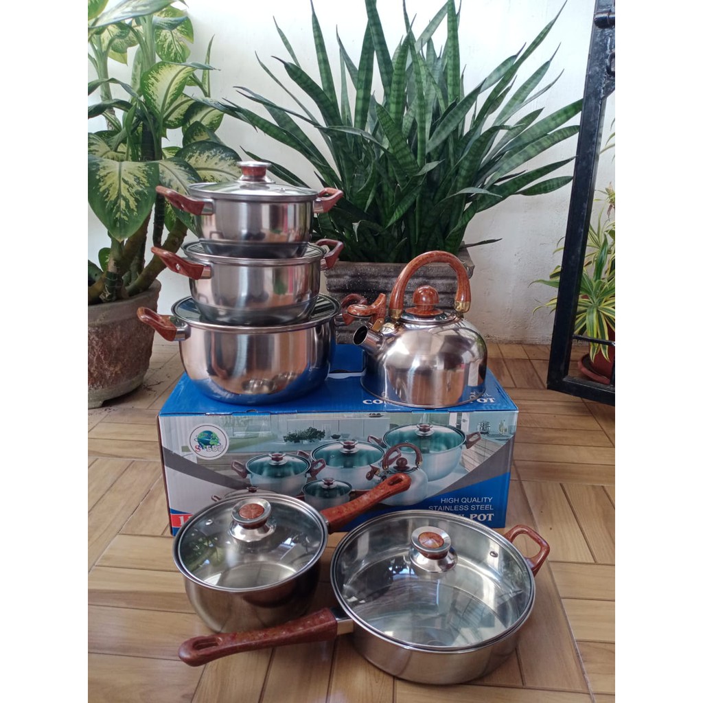 set panci 12 pcs / set panci / combination pot 12 pcs / panci stainles