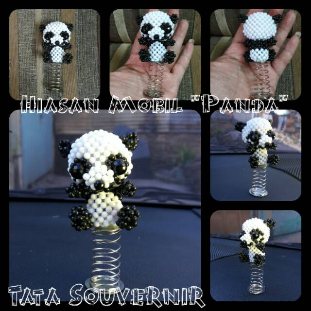 Pajangan Hiasan Dashboard Mobil "Panda"