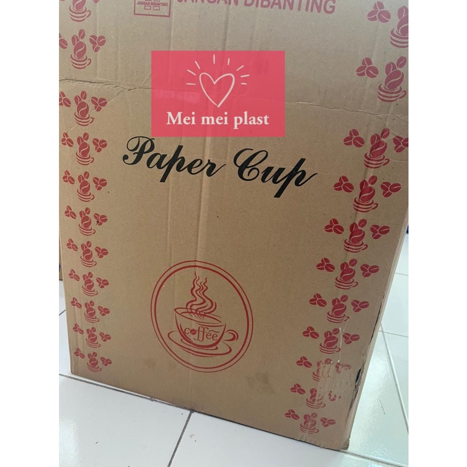 GELAS KERTAS/PAPER CUP/GELAS KOPI KERTAS/GELAS KOPI MURAH MOTIF TERMURAH 1 DUS 1000 PCS GROSIR