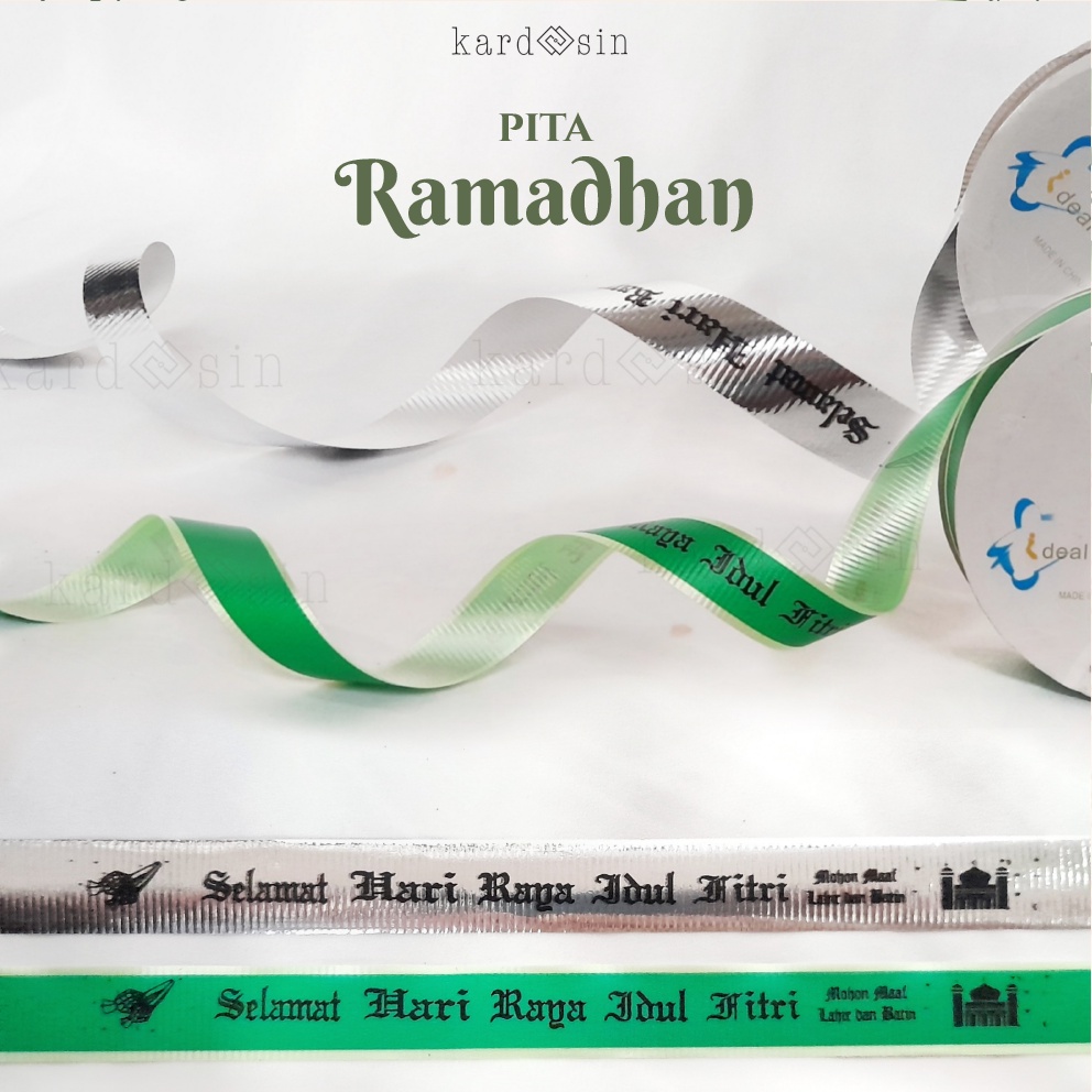 

[PITA JEPANG RAMADHAN] RAMADHAN PRINTED RIBBONS PITA JEPANG TALI HIASAN METERAN MOTIF LEBARAN IDUL FITRI RAMADAN IED MUBARAK PACKAGING DEKORASI BINGKISAN GIFT FLORIST SILVER HIJAU JOGJA YOGYA YOGYAKARTA SOLO DIY JAWA TENGAH