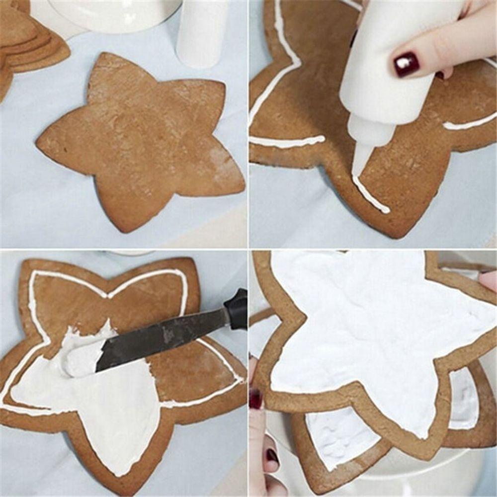 [Elegan] 3d Cookie Cutter 6pcs/Lot Plastik DIY Biskuit Pohon Natal Gula Kerajinan Fondant Tools