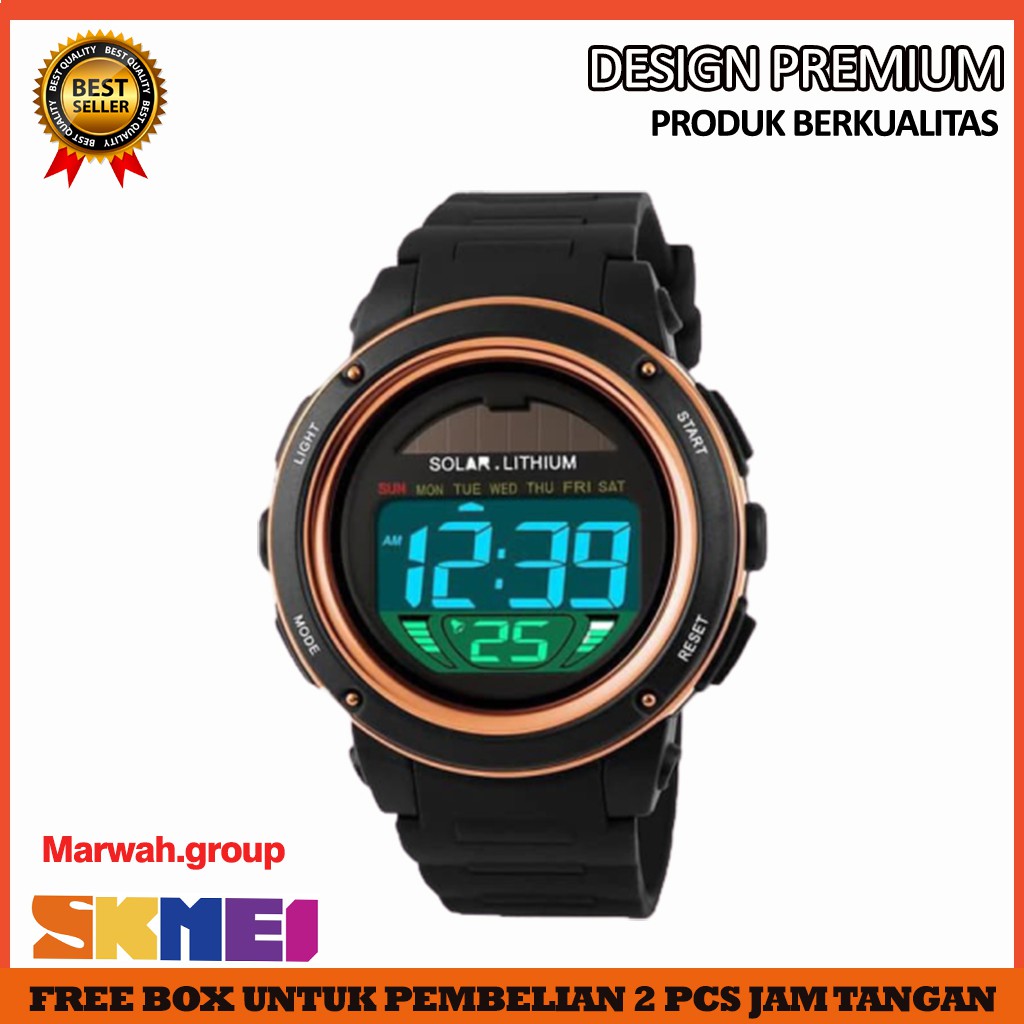 Jam Tangan Pria Digital SKMEI 1096 Black Coffee Water Resistant 50M W1L1
