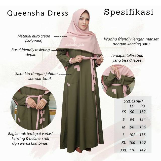 QUEENSHA DRESS+KHIMAR