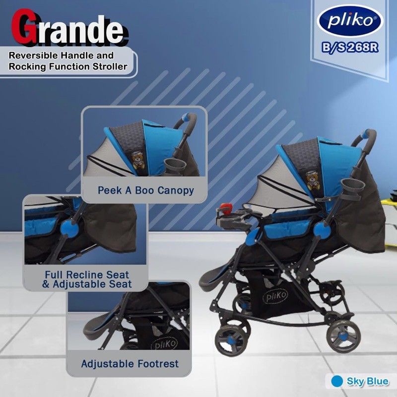 Stroller Pliko Grande 268 Stroller Bayi Pliko