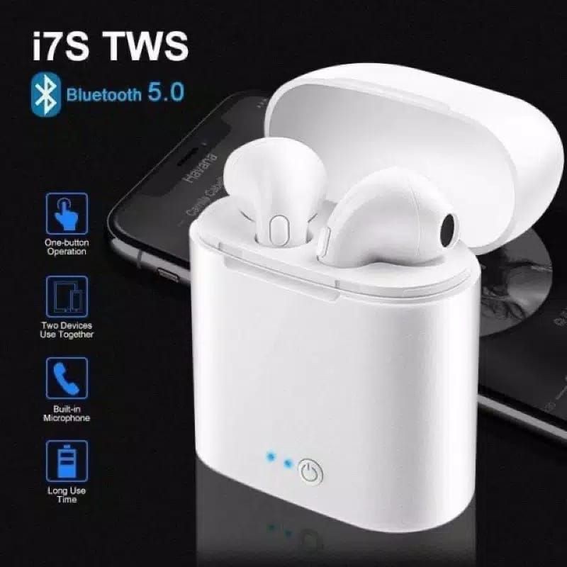 EARPHONE BLUETOOTH I7S TWINS KIRI KANAN KWALITAS GRADE A+