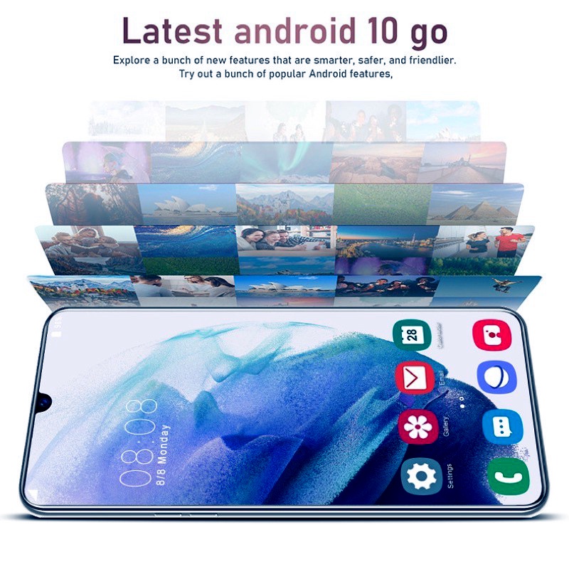 Galaxy S21Ultra handphone android 4G/5G 6+128GB hp murah 500 ribuan Garasi resmi 6.1inch hp cuci gudang Dual SIM Dual Standby Full screen gembok sidik jari Fast Delivery-2