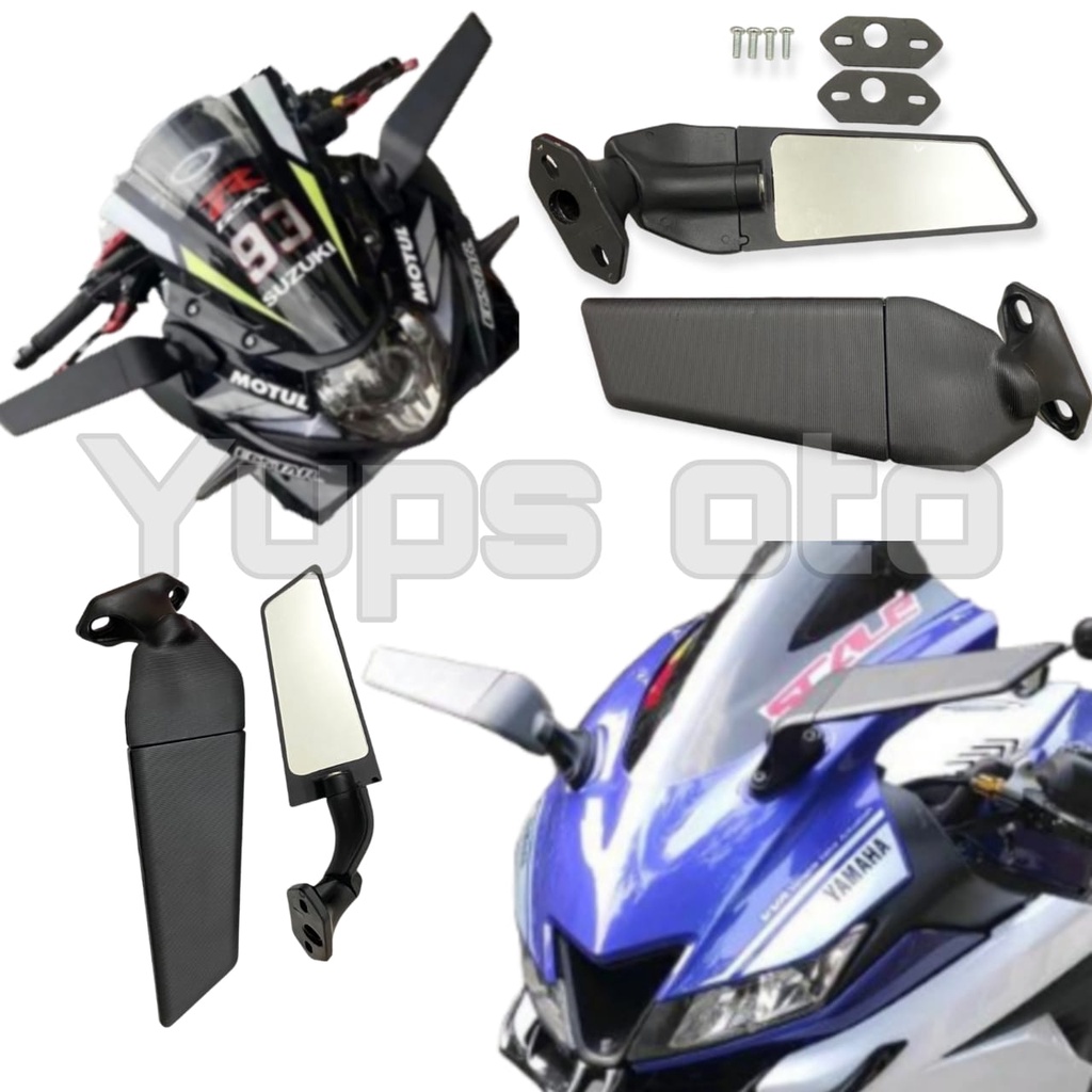 SPION WINGLET STEALTH MODEL RIZOMA F22 R ZX25R NINJA 250FI KARBU CBR R15 R25 NMAX NEW NMAX OLD UNIVERSAL SEMUA MOTOR SPION KAWASAKI ZX 10R / SPION WINGLET ZX25R / SPION FAIRING R25 R15 CBR250RR ZX636