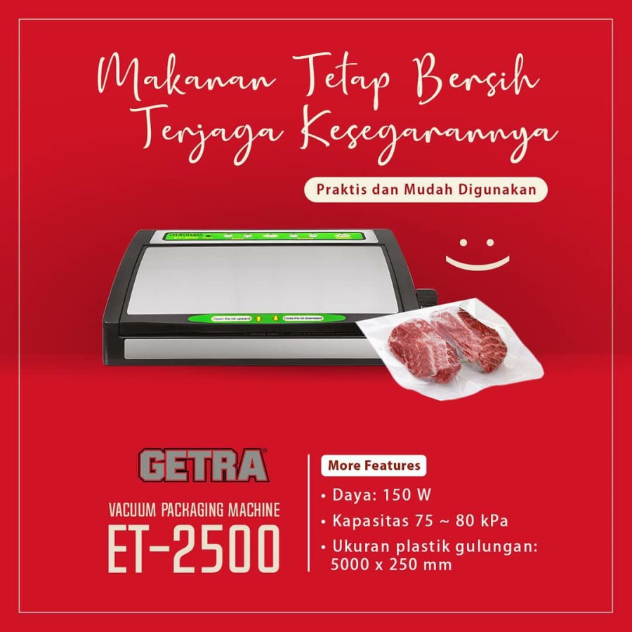 Vacuum Sealer GETRA  Machine Packaging ET 2500 - ET2500 mesin vacum