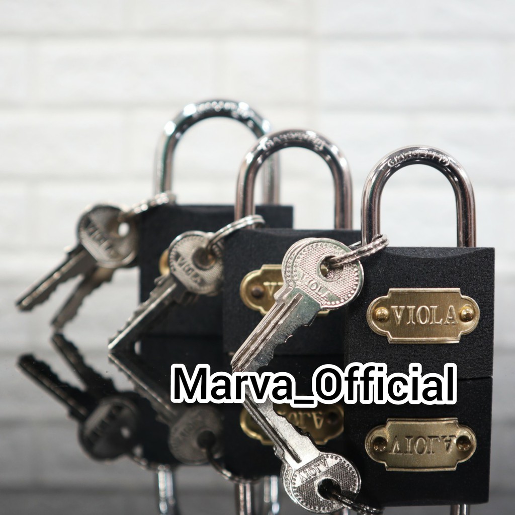 GEMBOK VIOLA 50mm 50 mm besi motor cakram hitam batu pagar tanggung motor sepeda