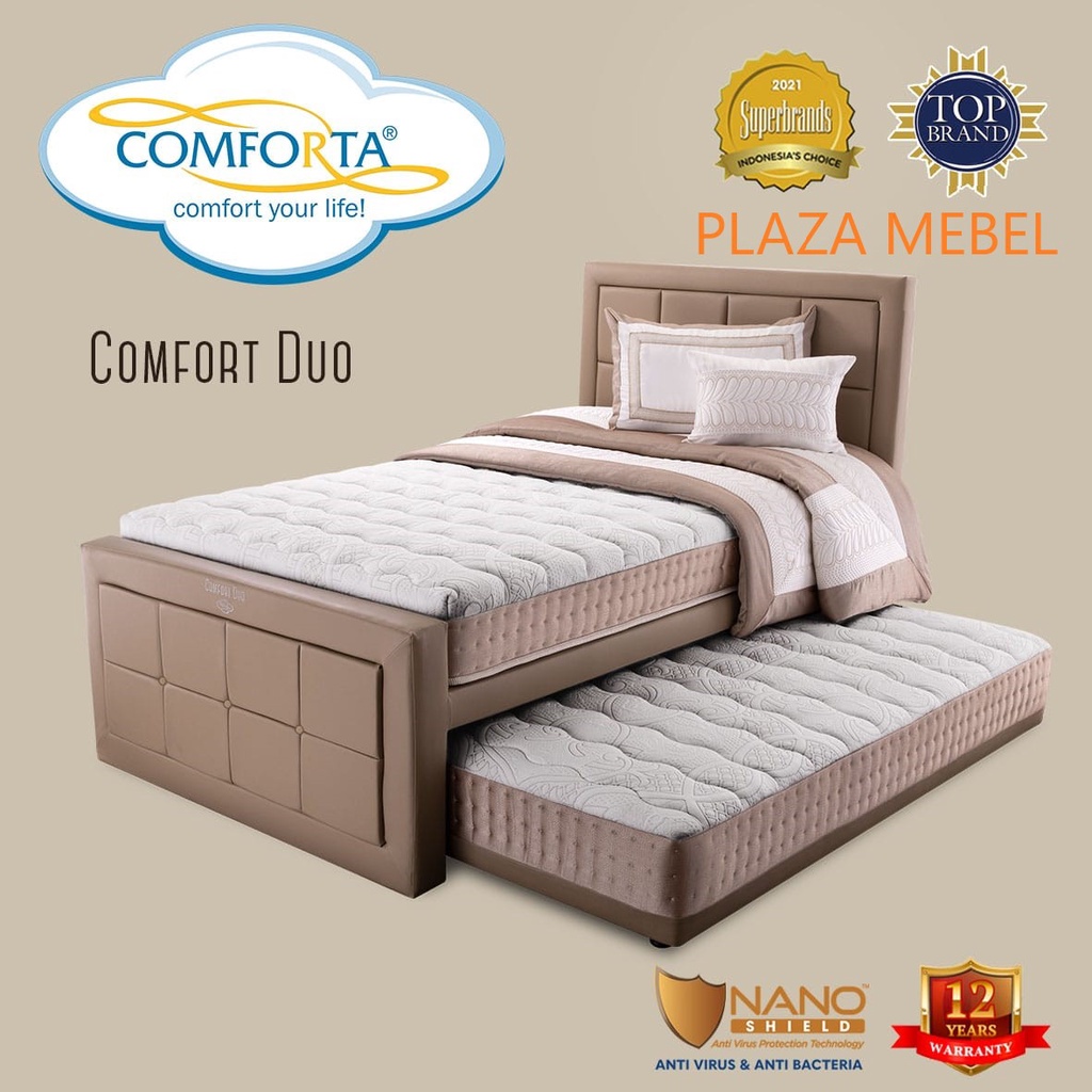 2in1 Set Kasur Anak COMFORT DUO Comforta LATEX Spring Bed 100 / 120 Twin