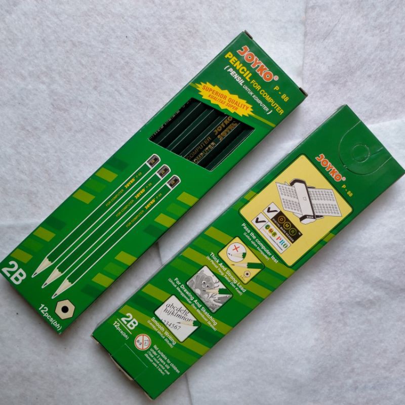 

1 Pack JOYKO PENCIL FOR COMPUTER P-88 PENSIL 2B P88 P 88 isi 12pcs GROSIR