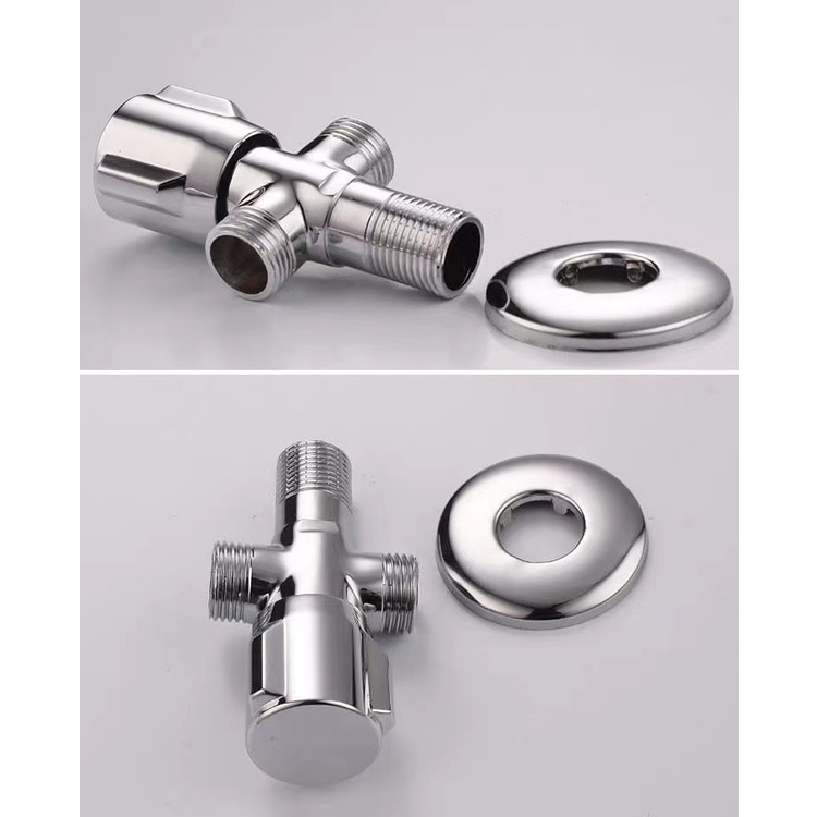 Stop Kran Kloset 2 Cabang Double Stainless / Stop Kran Cabang T Shower / Kran T Shower / Kran Cabang Jet Shower