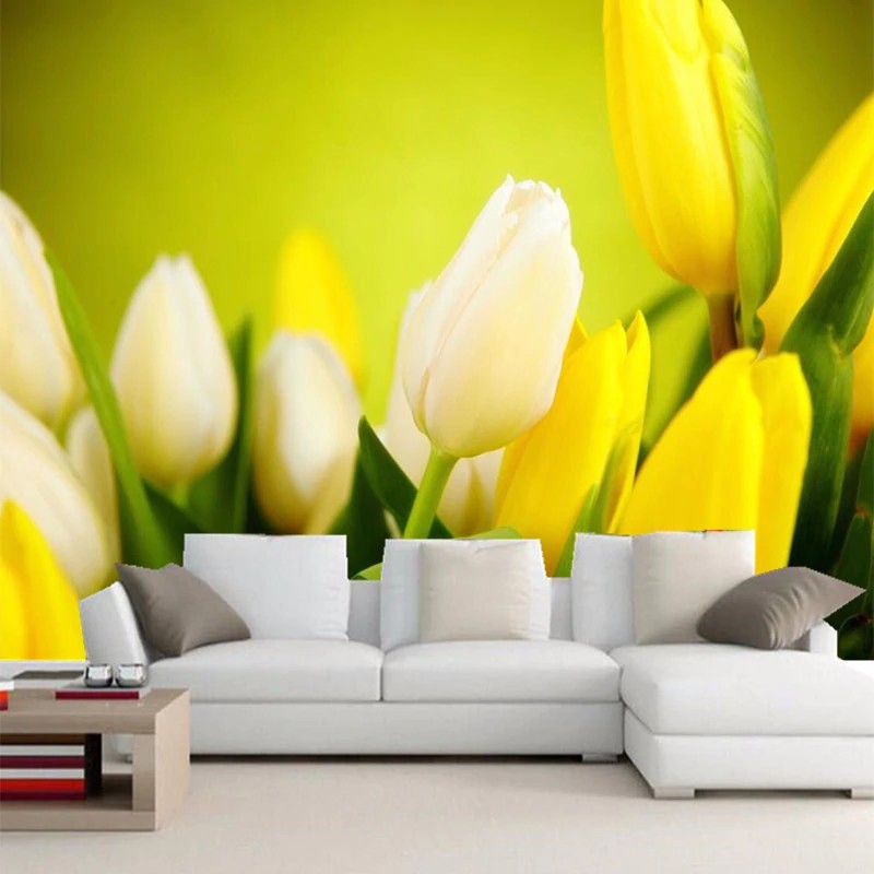 Natural Landscape Wallpaper Toko Bunga Tulip Bunga Mural Untuk Ruang Tamu Sofa Latar Belakang Wallpaper Modern Art Mural Landscape Wallpaper Background Wallpaperwallpaper Modern Aliexpress