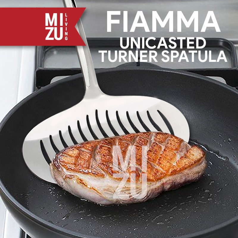 FIAMMA Slotted Spatula Turner Spatula Masak Nickel-Free Full Stainless Steel